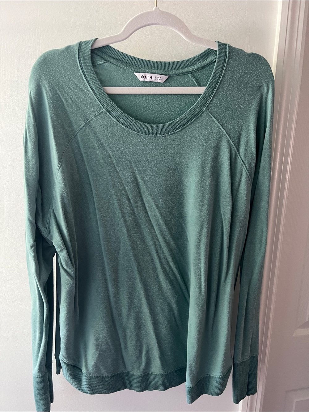 Athleta Long-Sleeve Scoop Neck Top in Sage